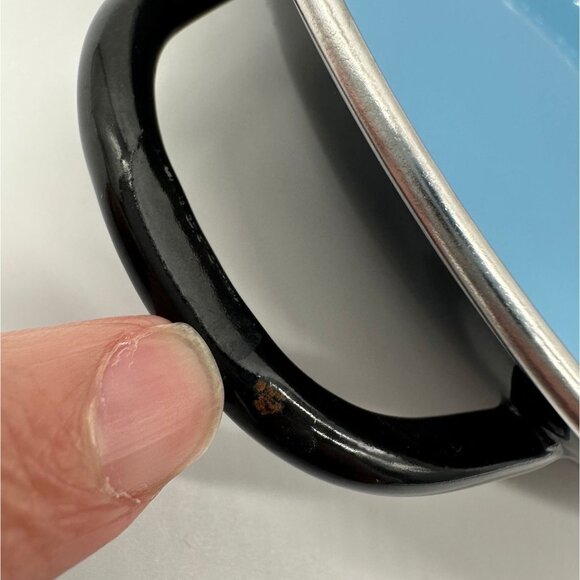 Vintage Blue Enamelware Saute Pan Skillet Yugoslavia Emo Celtic Small 6.25” - Picture 6 of 8